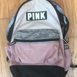 Pink brand backpack
